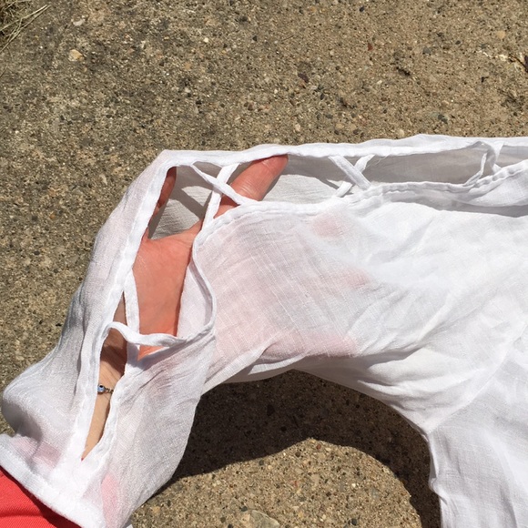 EUC No boundaries white linen top - Picture 8 of 11